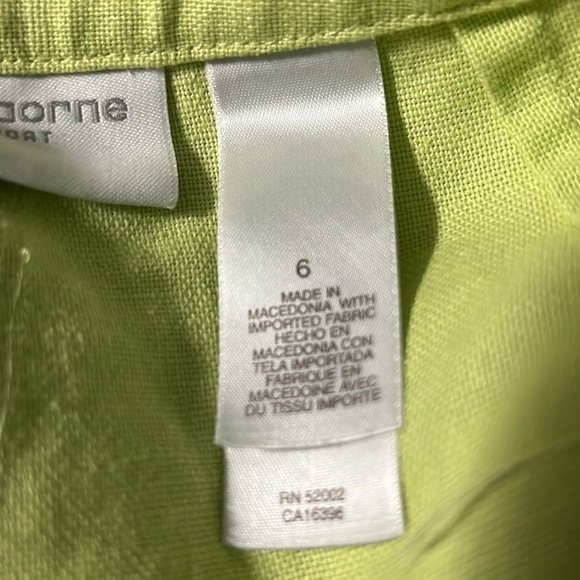 Lizsport Liz Claiborne Michaela Linen Blend Capris Pants Size 6 - Picture 6 of 8